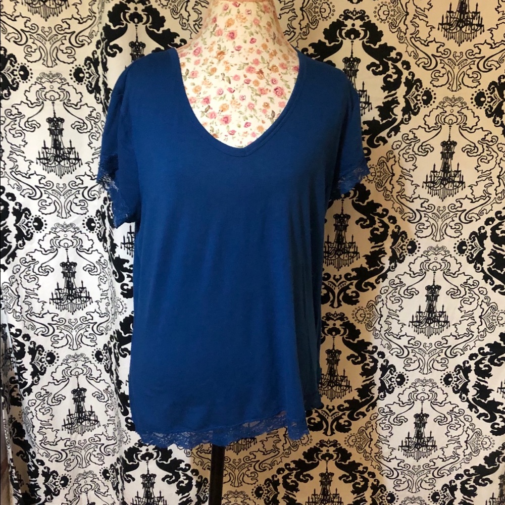Old Navy Blue Lace Top